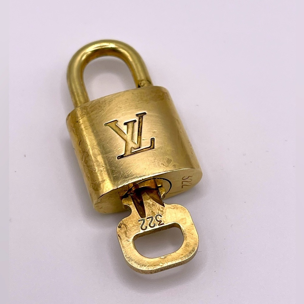 100% Authentic and pre loved Louis Vuitton - Gold Lock and Key set - #322